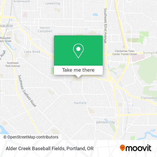 Alder Creek Baseball Fields map
