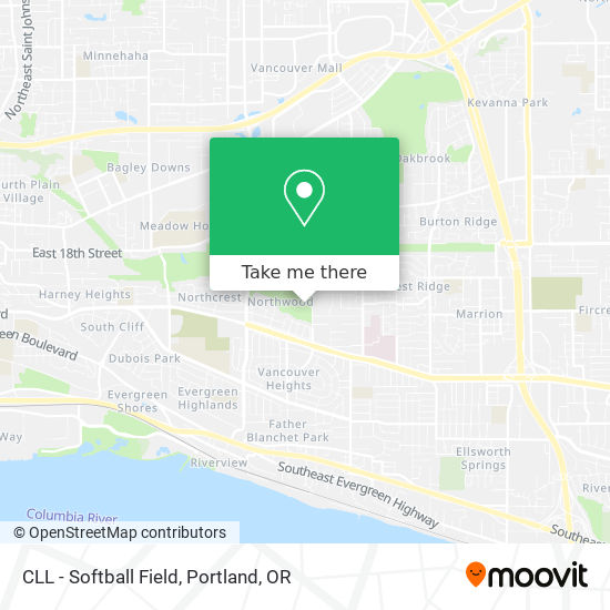 CLL - Softball Field map