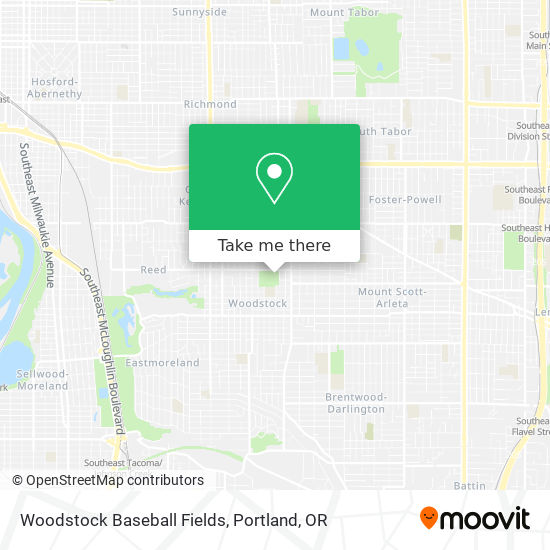 Woodstock Baseball Fields map