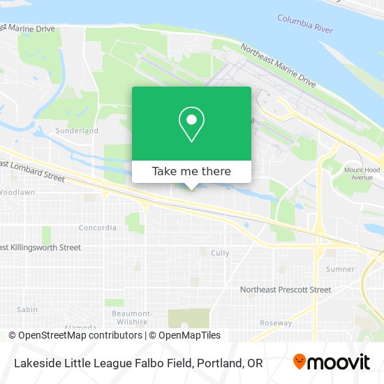 Lakeside Little League Falbo Field map