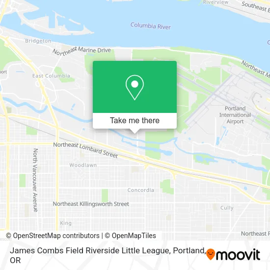 Mapa de James Combs Field Riverside Little League
