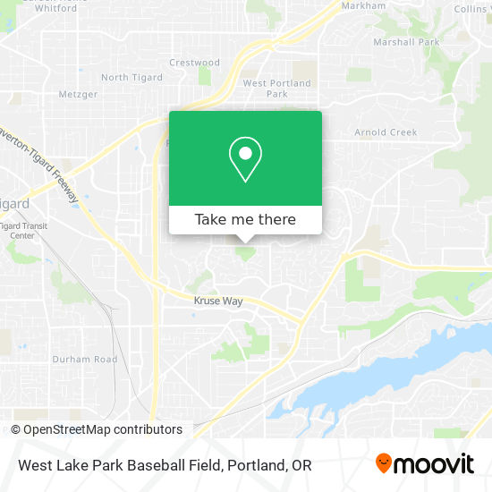 West Lake Park Baseball Field map