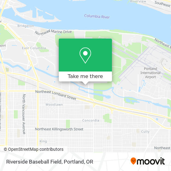 Mapa de Riverside Baseball Field