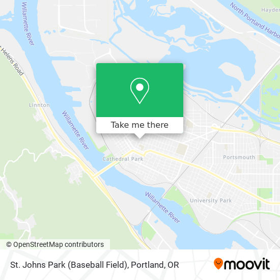 Mapa de St. Johns Park (Baseball Field)