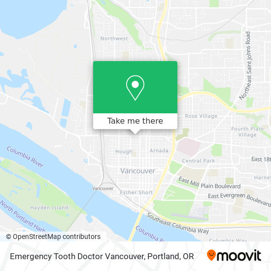 Emergency Tooth Doctor Vancouver map