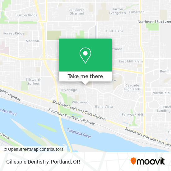 Mapa de Gillespie Dentistry