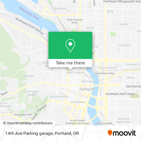14th Ave Parking garage map