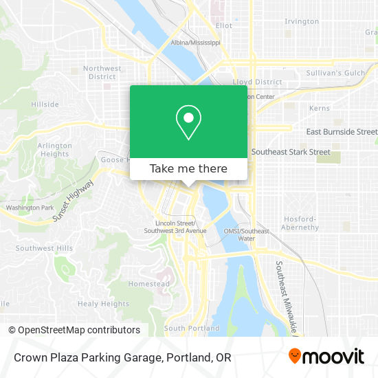 Mapa de Crown Plaza Parking Garage