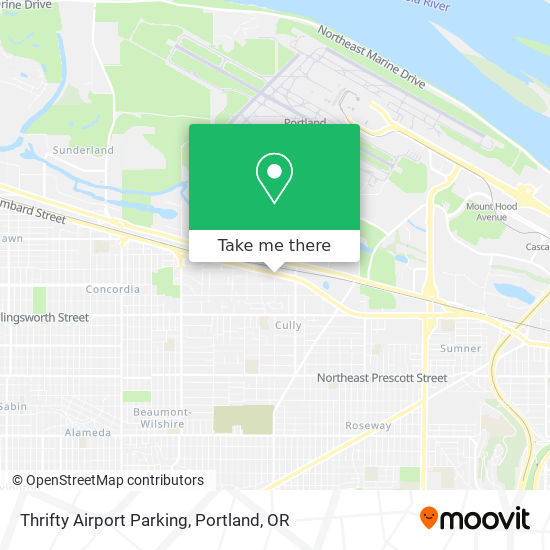 Thrifty Airport Parking map