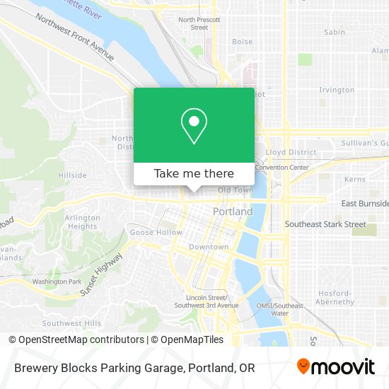 Brewery Blocks Parking Garage map