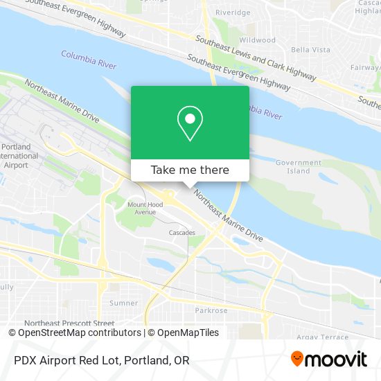 Mapa de PDX Airport Red Lot