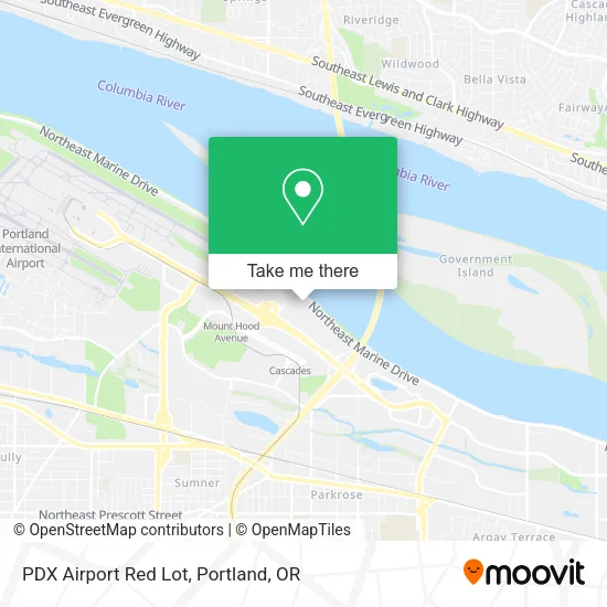 Mapa de PDX Airport Red Lot