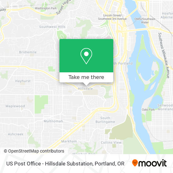 US Post Office - Hillsdale Substation map