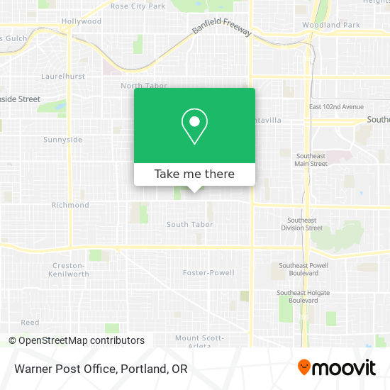 Warner Post Office map