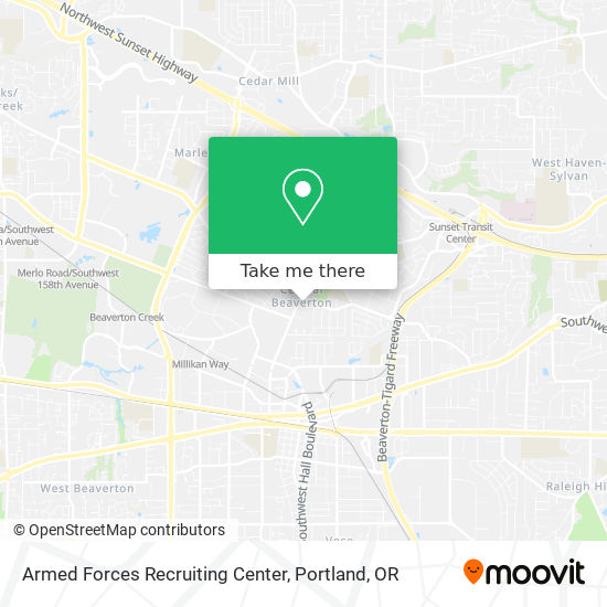 Mapa de Armed Forces Recruiting Center