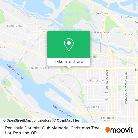 Mapa de Peninsula Optimist Club Memorial Christmas Tree Lot