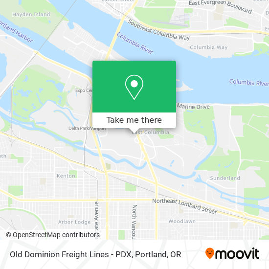 Mapa de Old Dominion Freight Lines - PDX