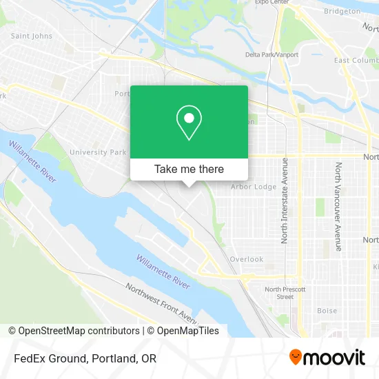 Mapa de FedEx Ground