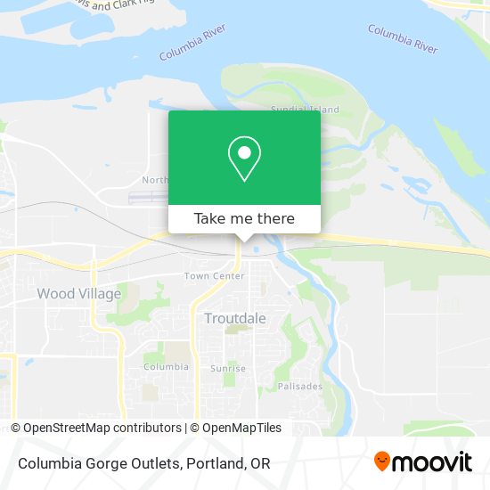 Columbia Gorge Outlets map