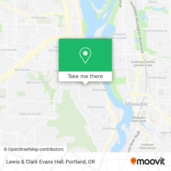 Lewis & Clark Evans Hall map