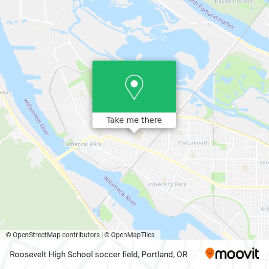 Mapa de Roosevelt High School soccer field
