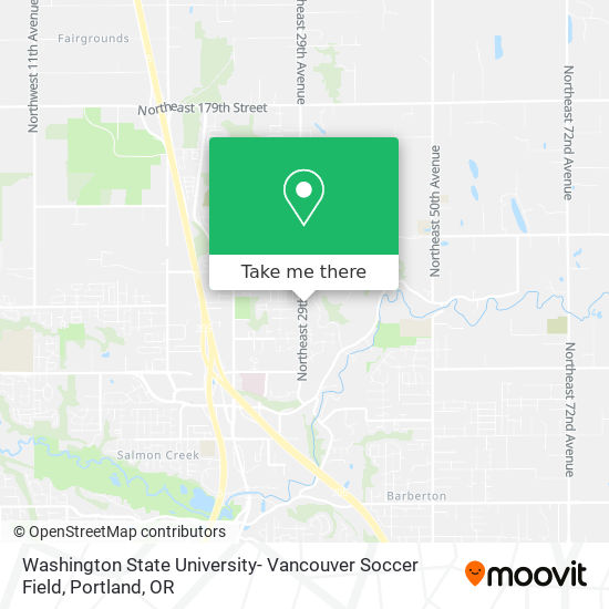 Mapa de Washington State University- Vancouver Soccer Field
