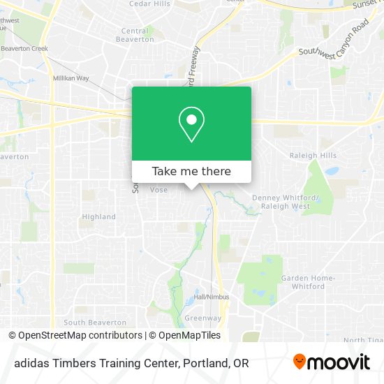 Mapa de adidas Timbers Training Center