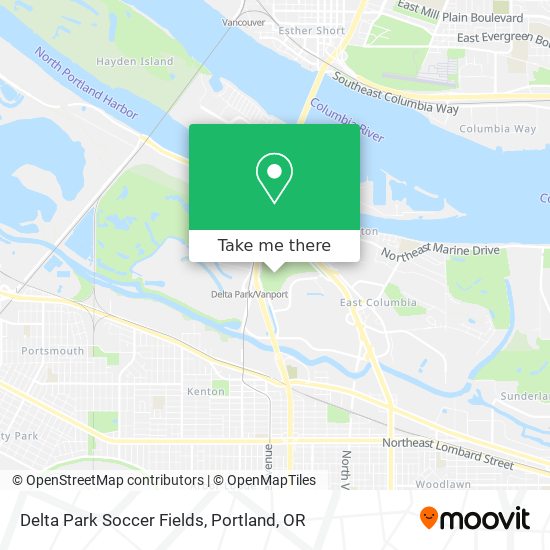 Delta Park Soccer Fields map
