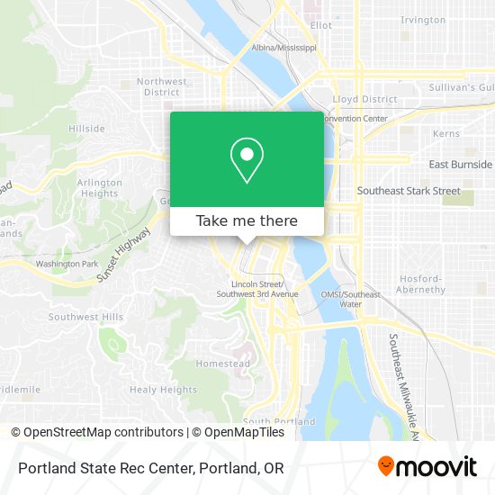 Mapa de Portland State Rec Center
