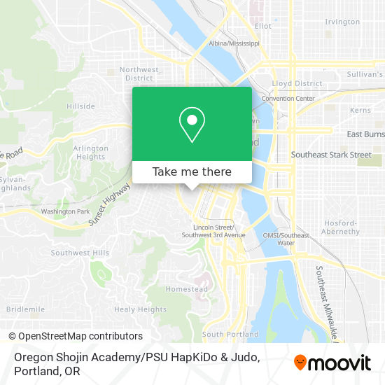 Mapa de Oregon Shojin Academy / PSU HapKiDo & Judo