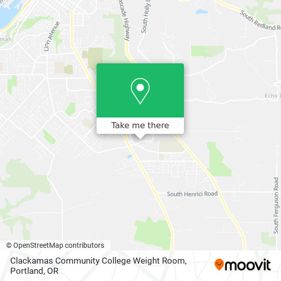 Clackamas Community College Weight Room map