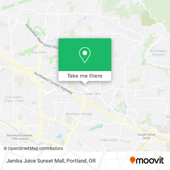 Mapa de Jamba Juice Sunset Mall