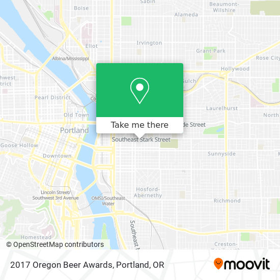 Mapa de 2017 Oregon Beer Awards