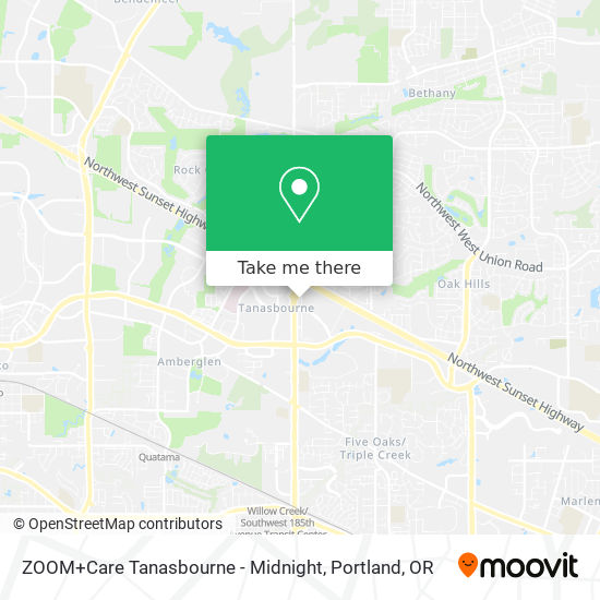 ZOOM+Care Tanasbourne - Midnight map