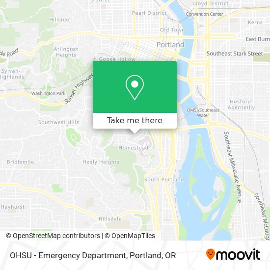 Mapa de OHSU - Emergency Department