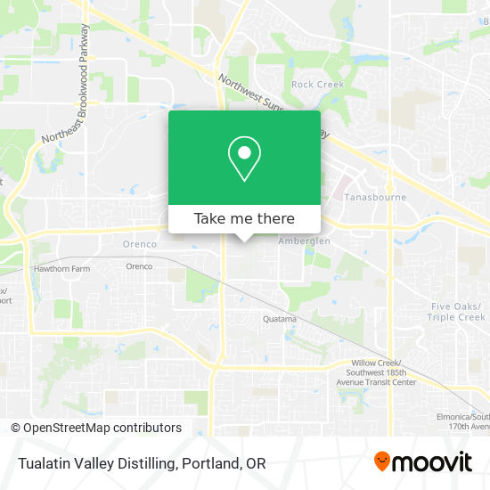 Tualatin Valley Distilling map