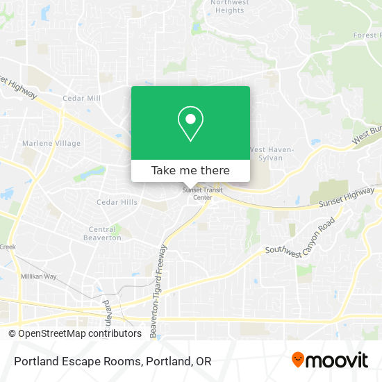 Mapa de Portland Escape Rooms