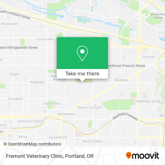 Fremont Veterinary Clinic map