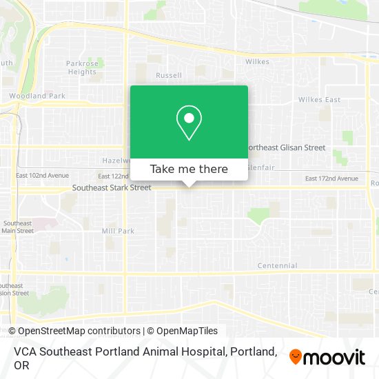 Mapa de VCA Southeast Portland Animal Hospital