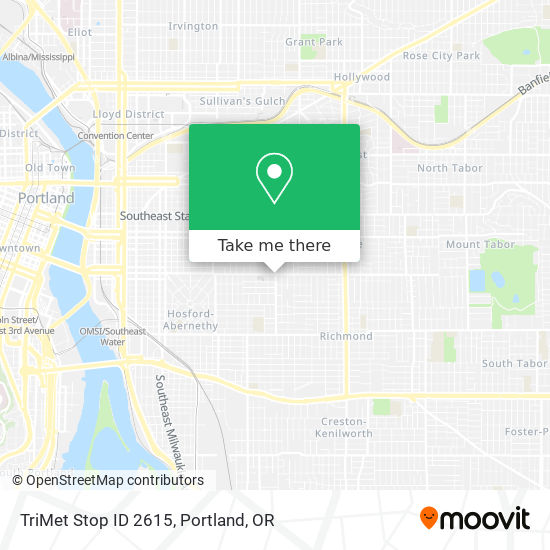 Mapa de TriMet Stop ID 2615