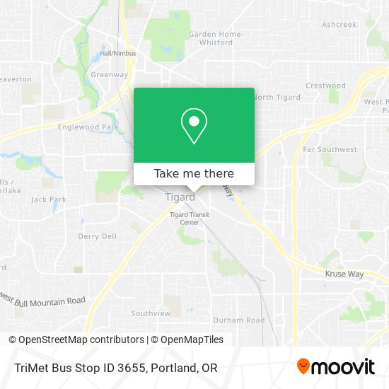 Mapa de TriMet Bus Stop ID 3655
