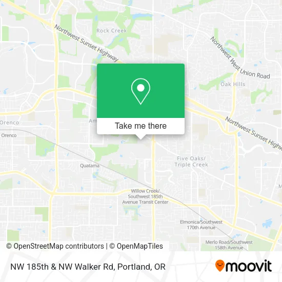 Mapa de NW 185th & NW Walker Rd
