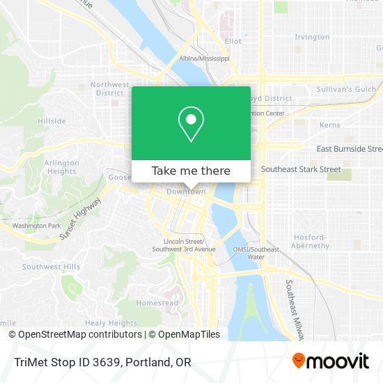 Mapa de TriMet Stop ID 3639