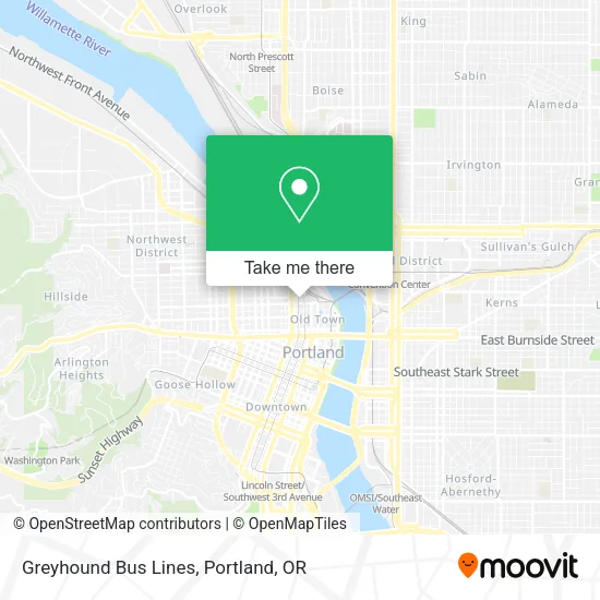 Greyhound Bus Lines map