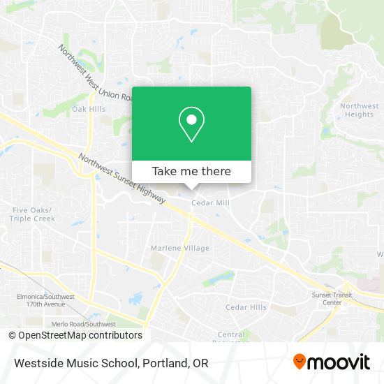 Westside Music School map