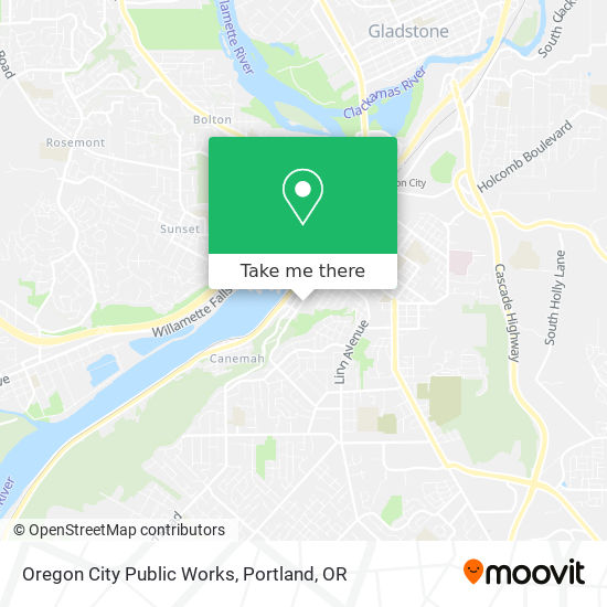 Oregon City Public Works map