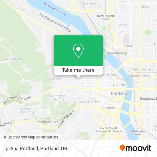 Mapa de prAna Portland