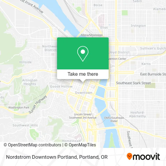 Mapa de Nordstrom Downtown Portland