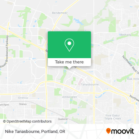 Mapa de Nike Tanasbourne