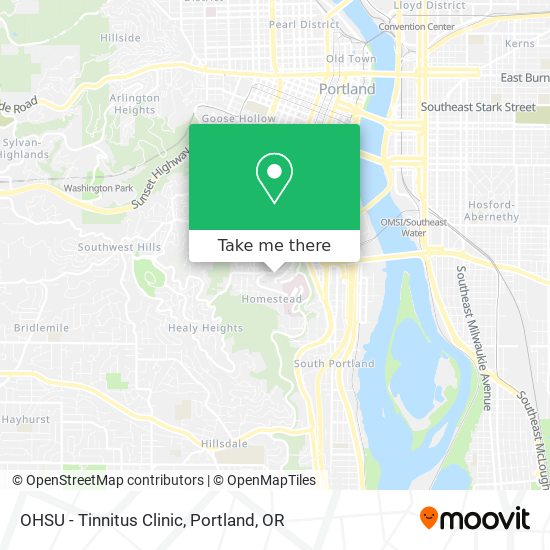 OHSU - Tinnitus Clinic map
